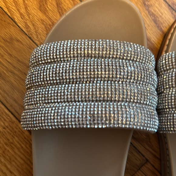 Steve Madden Women's Rhinestone Embellished Sandals - Tan - Picture 4 of 5